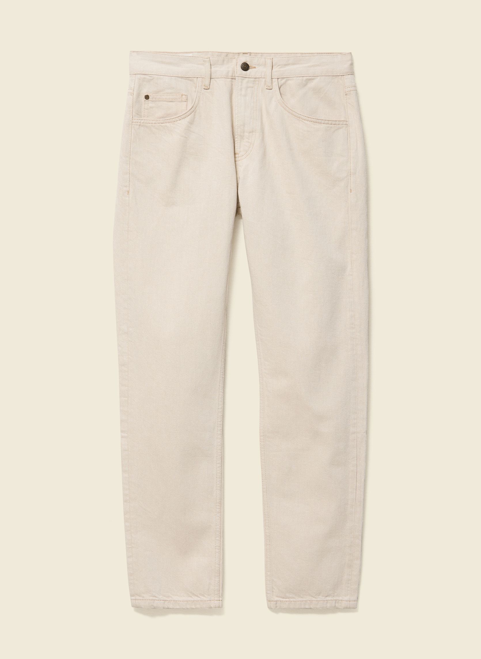 Jeans droit SOCHI-TOILE homme blanc Bonobo Jeans droit SOCHI-TOILE homme blanc Blanc