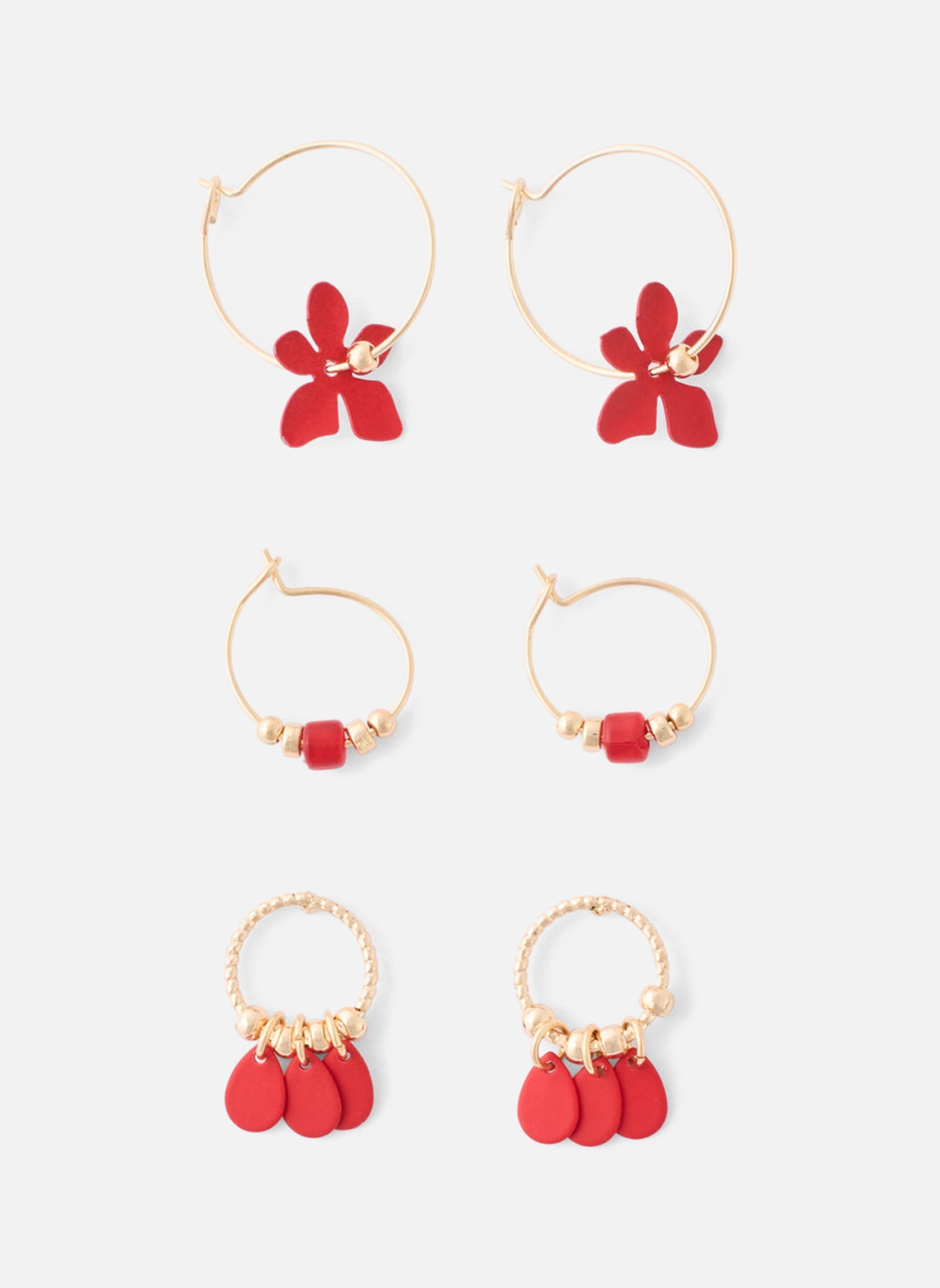 Boucles d'oreilles femme rouge Balaboosté Boucles d'oreilles femme rouge Rouge