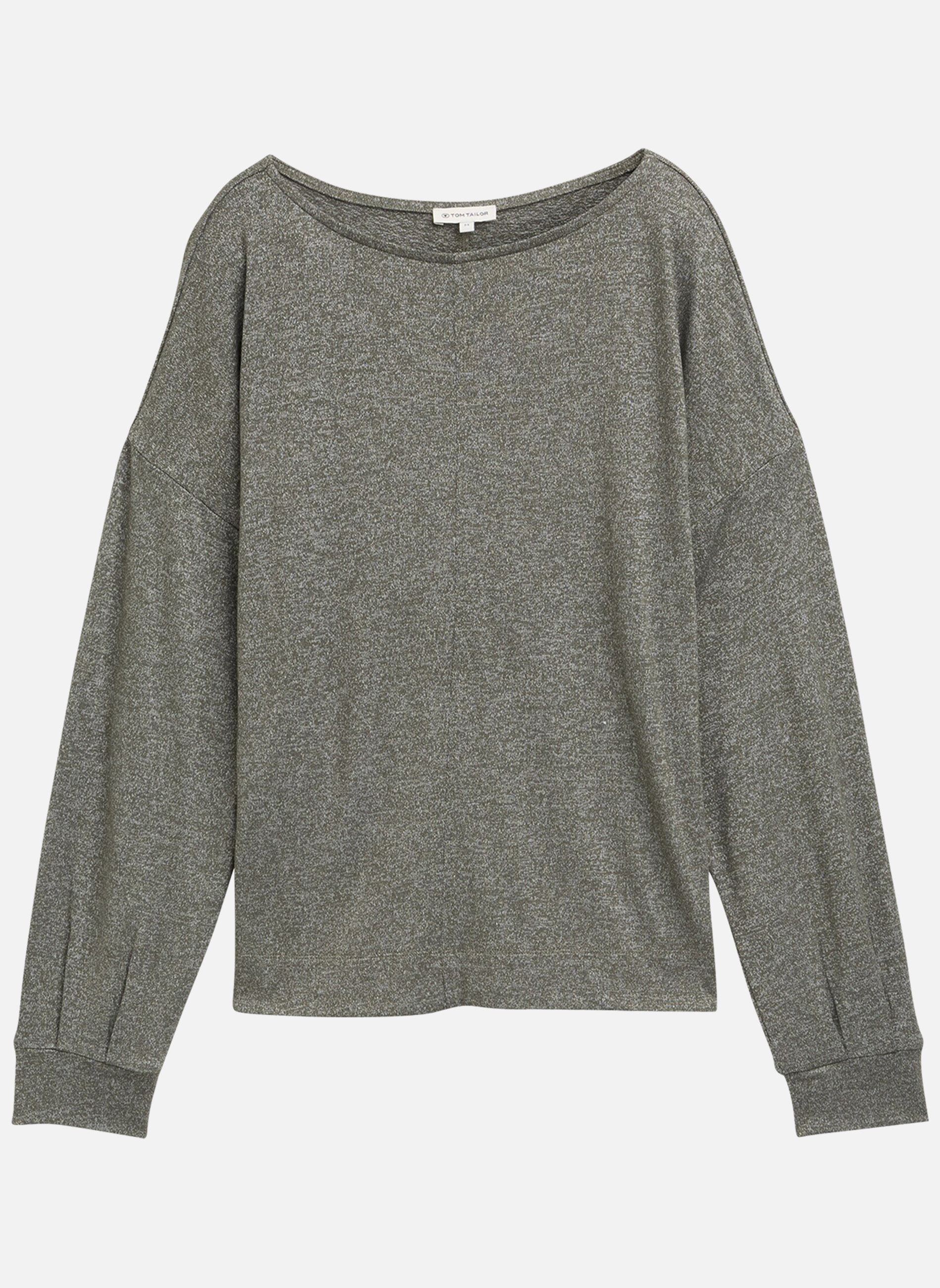 Pulls Pull col rond ajusté - 1049179 femme vert Tom Tailor Pulls Pull col rond ajusté - 1049179 femme vert Vert