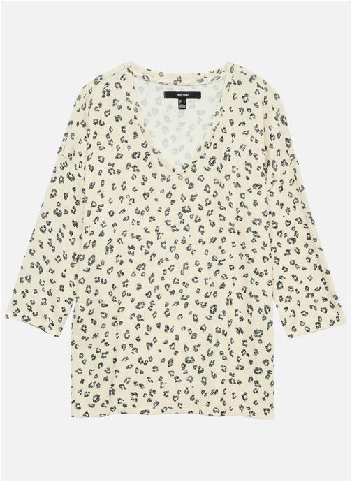 Vero Moda Pulls Pull à motifs col v droit - 10339706 femme blanc