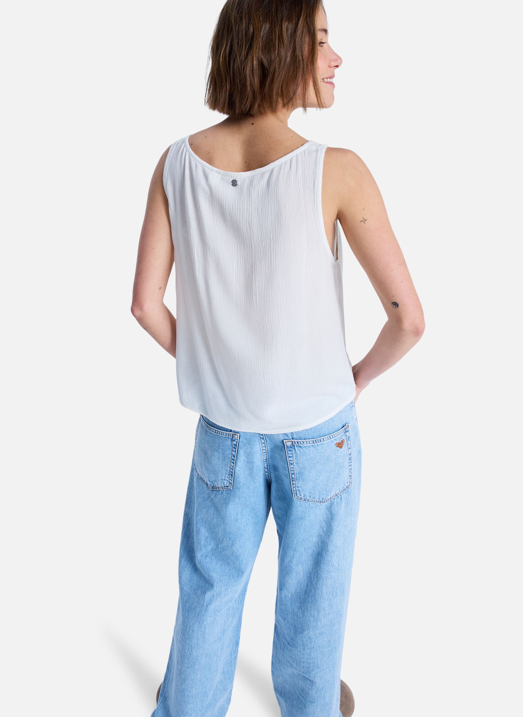 Blouses Blouse sans manches TROPICAL HILL. femme blanc Roxy Blouses Blouse sans manches TROPICAL HILL. femme blanc Blanc