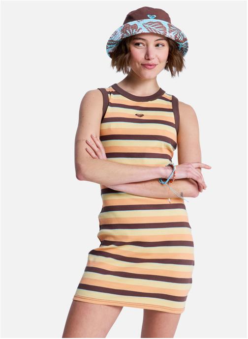 Roxy Robes Iconic Days Stripes femme marron