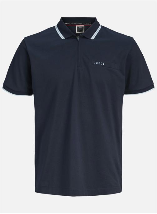 Jack & Jones Plus Polos Polo droit - 12297139 homme bleu