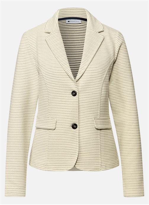 Street One Blousons Blazer à rayures droit - 212965 femme beige