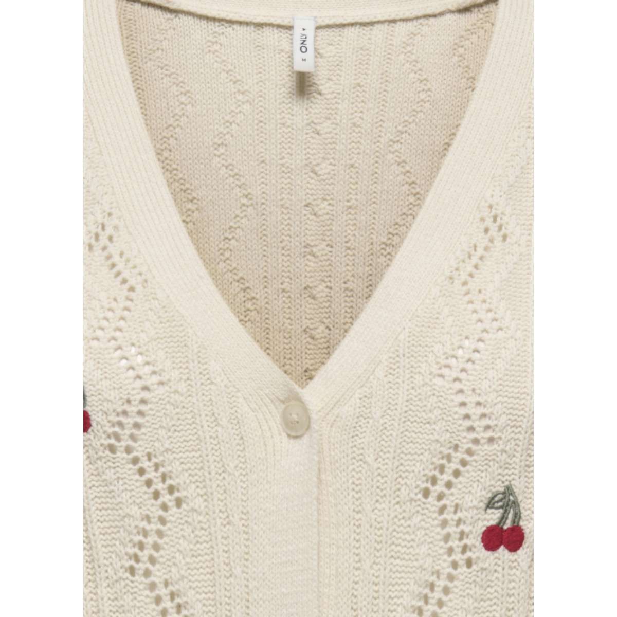 Gilets Gilet coton mélangé à motifs droit - 15363087 femme blanc ONLY Gilets Gilet coton mélangé à motifs droit - 15363087 femme blanc Blanc