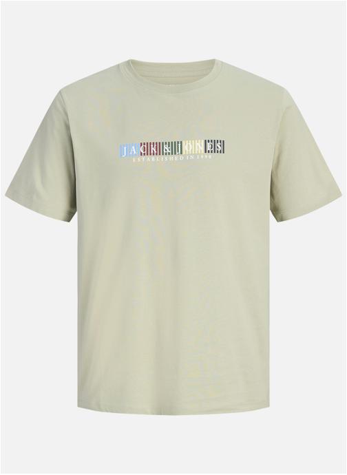 Jack & Jones Plus Tee-shirts T-shirt coton biologique col rond droit - 12298376 homme vert