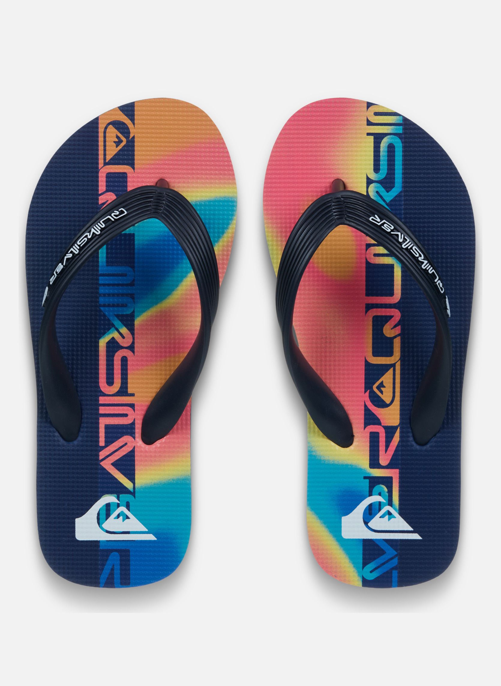 Tongs Molokai Art garçon bleu Quiksilver Tongs Molokai Art garçon bleu Bleu