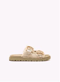 Sandales Sandales plates Femme MARIAMARE 68675 beige femme noir