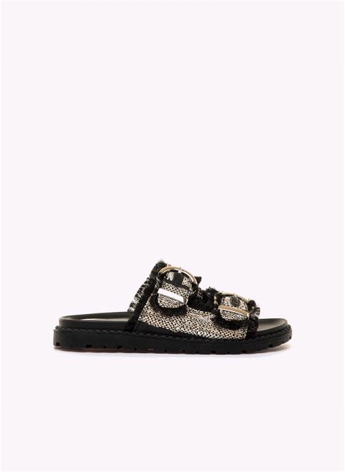 MARIAMARE Sandales Sandales plates Femme MARIAMARE 68675 beige femme noir
