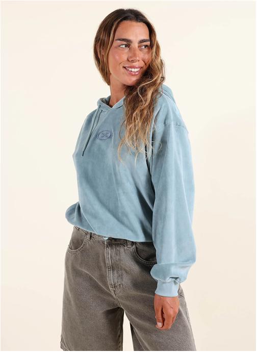 Oxbow Sweats à capuche VELVET femme bleu
