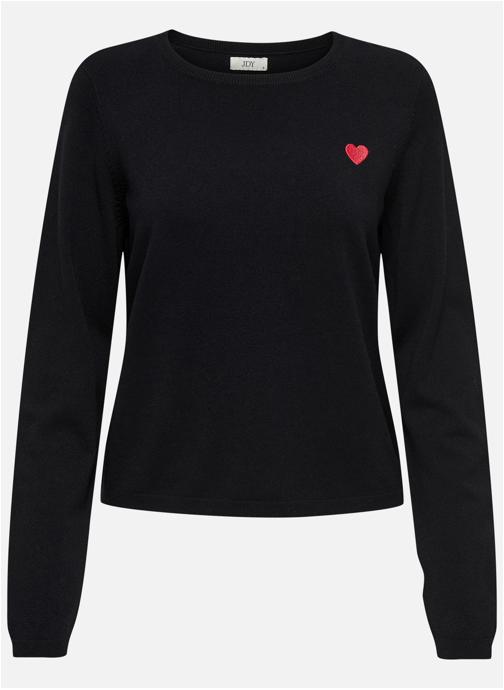 JDY Pulls Pull col rond droit femme noir