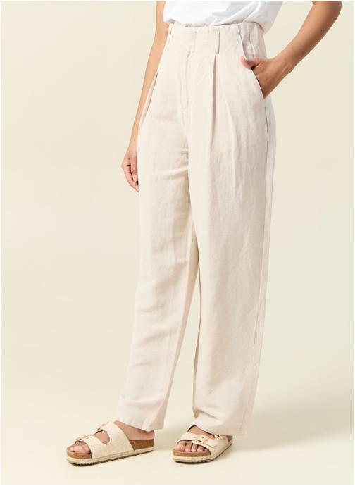 Bonobo Pantalons droit NEOLINPAN2F femme beige