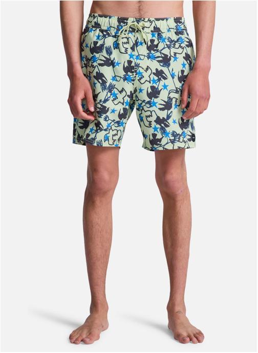 RVCA Shorts de bain Antonia Figueiredo Dive In Elastic 17 homme vert