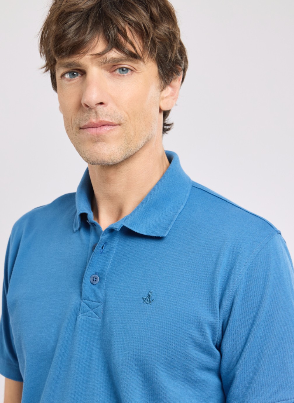 Polos Polo 75045 blanc homme bleu Armor Lux Polos Polo 75045 blanc homme bleu Bleu