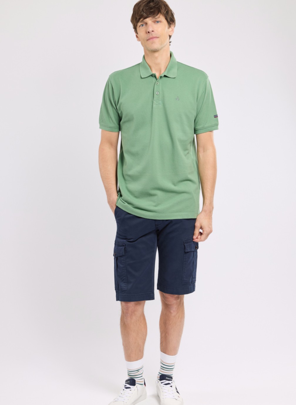 Polos Polo 75045 blanc homme vert Armor Lux Polos Polo 75045 blanc homme vert Vert