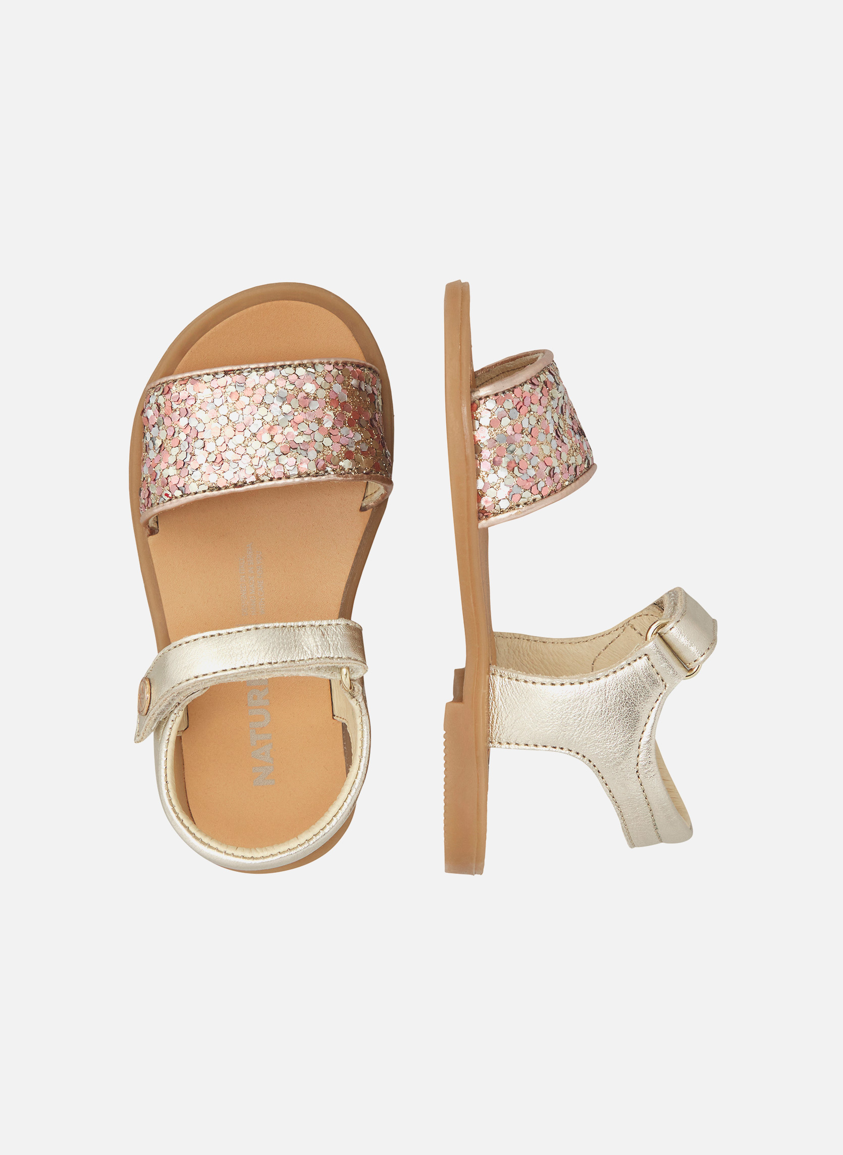 Sandales Sandales NIAE Platine- fille gris Naturino Sandales Sandales NIAE Platine- fille gris Gris clair