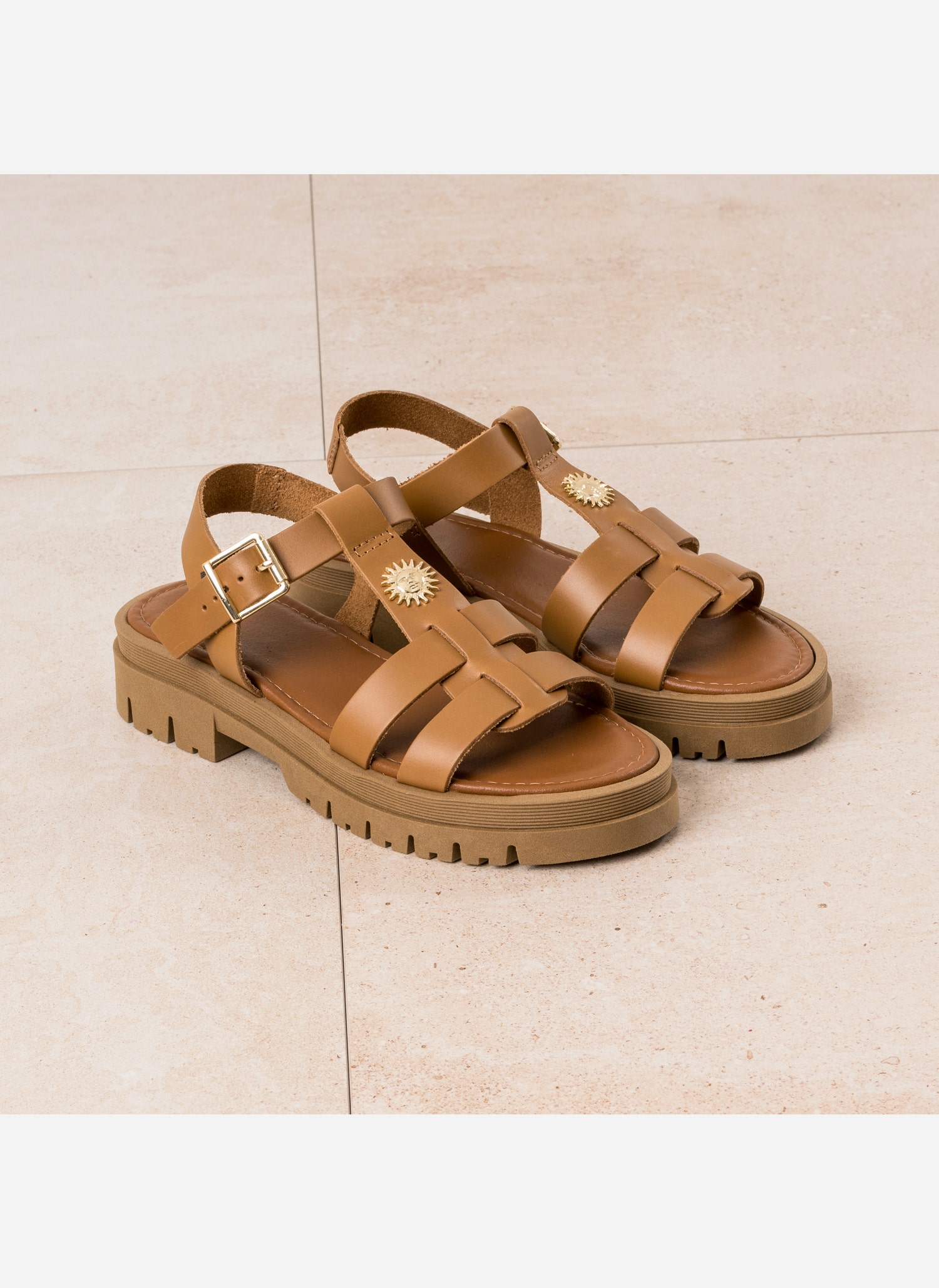 Sandales NANOU, femme marron Eram Sandales NANOU, femme marron Camel