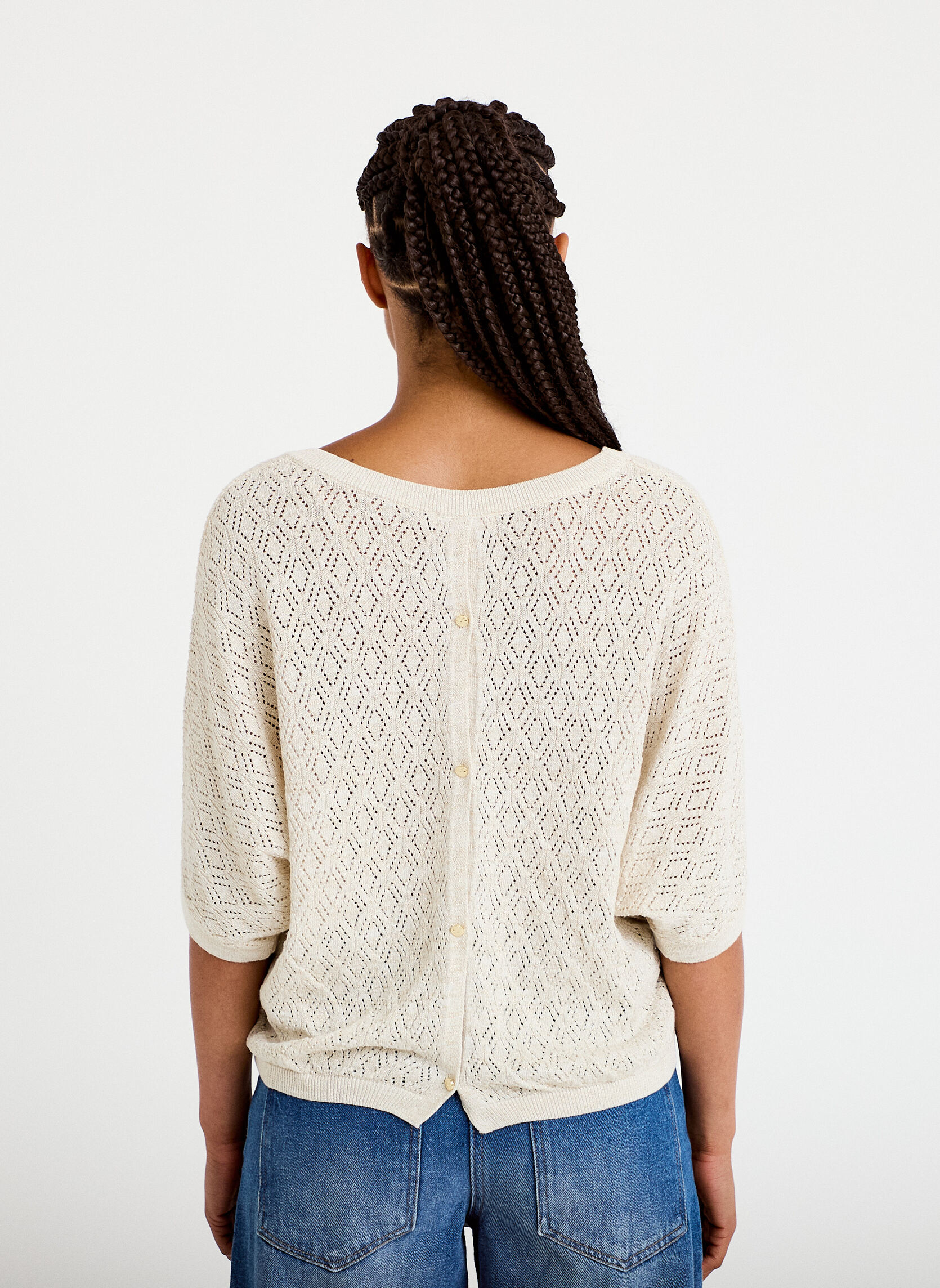 Pulls NEWLUXAJOUV femme blanc Cache Cache Pulls NEWLUXAJOUV femme blanc Blanc