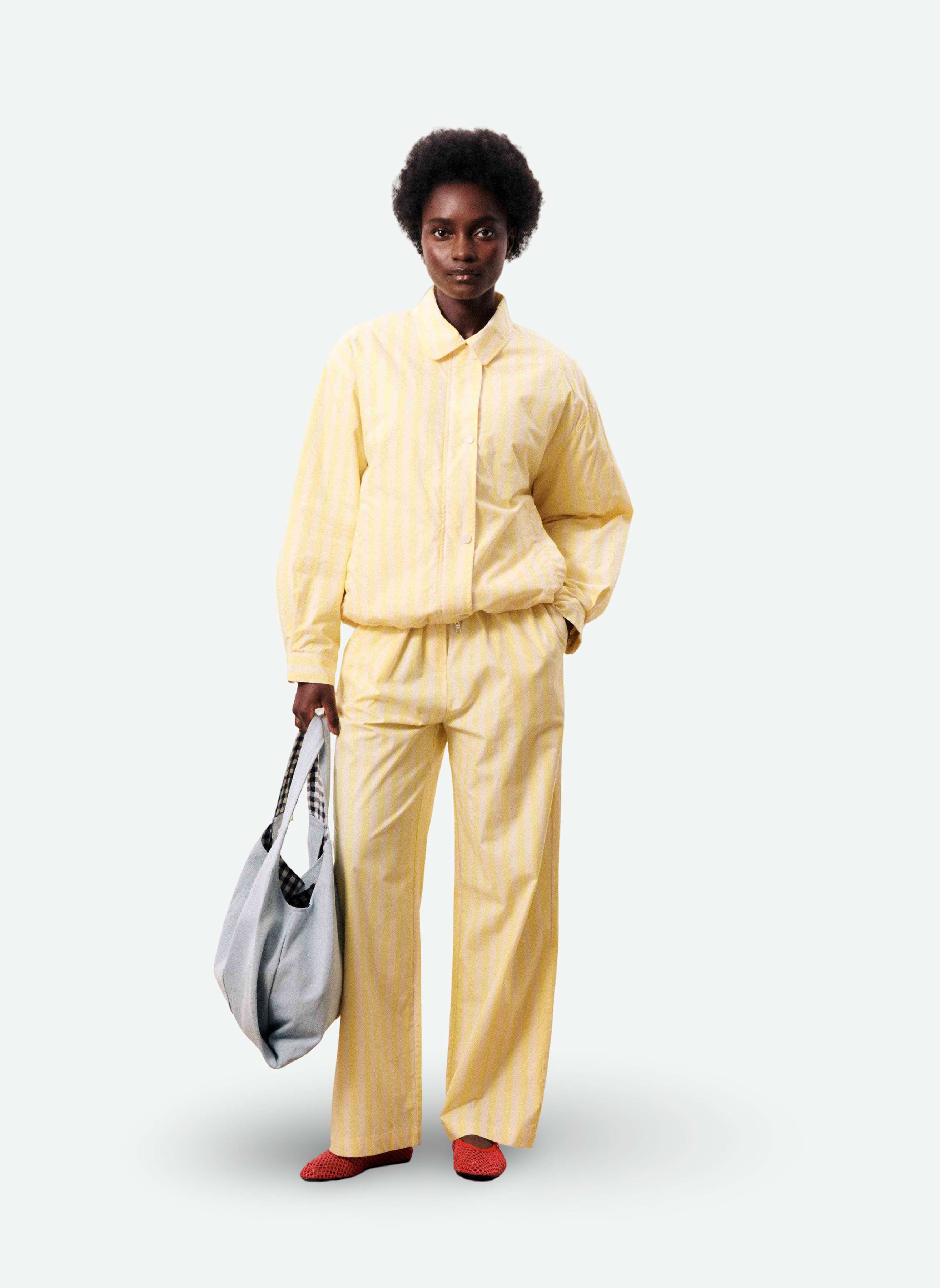 Pantalons droit MIRA femme jaune FRNCH Pantalons droit MIRA femme jaune Jaune clair