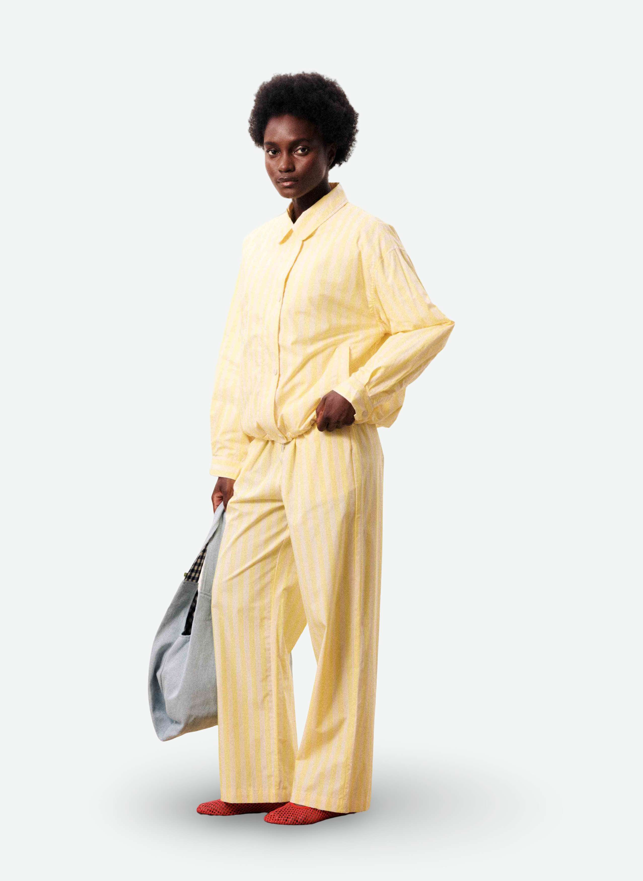 Pantalons droit MIRA femme jaune FRNCH Pantalons droit MIRA femme jaune Jaune clair