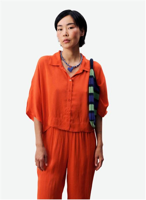 FRNCH Chemises PERVENCHE femme rouge