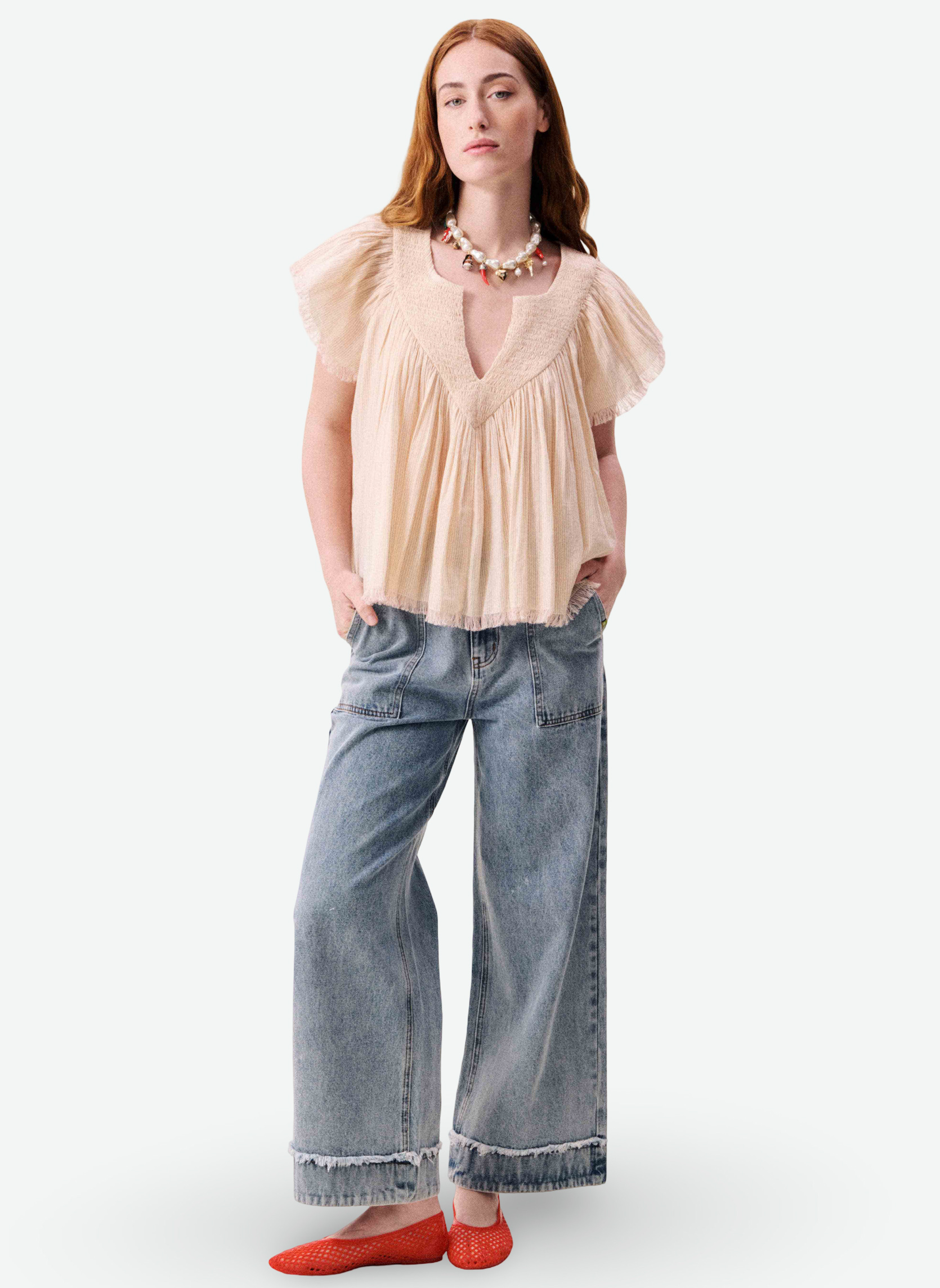 Blouses NOVAELLE femme beige FRNCH Blouses NOVAELLE femme beige Beige