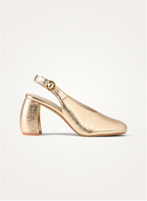 Vanessa Wu Escarpins LUNA Loop femme or et bronze