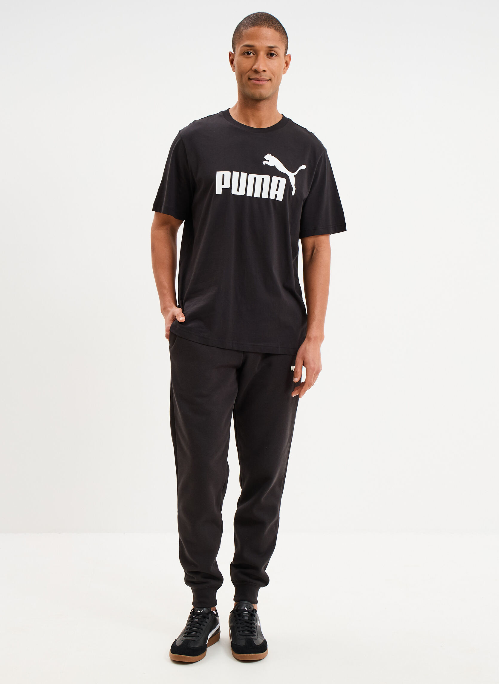 Tee-shirts T-shirt - PUMA1_ESSLOGO_68253201 homme noir Puma Tee-shirts T-shirt - PUMA1_ESSLOGO_68253201 homme noir Noir