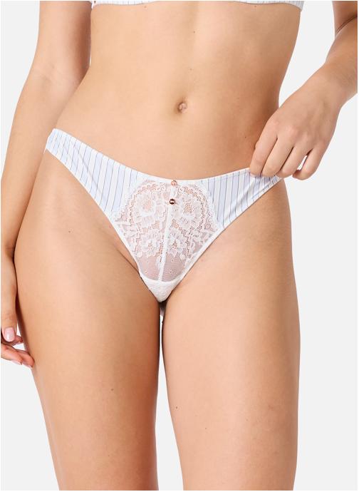Brigitte Bardot Culottes Tanga ivoire Guinguette femme blanc
