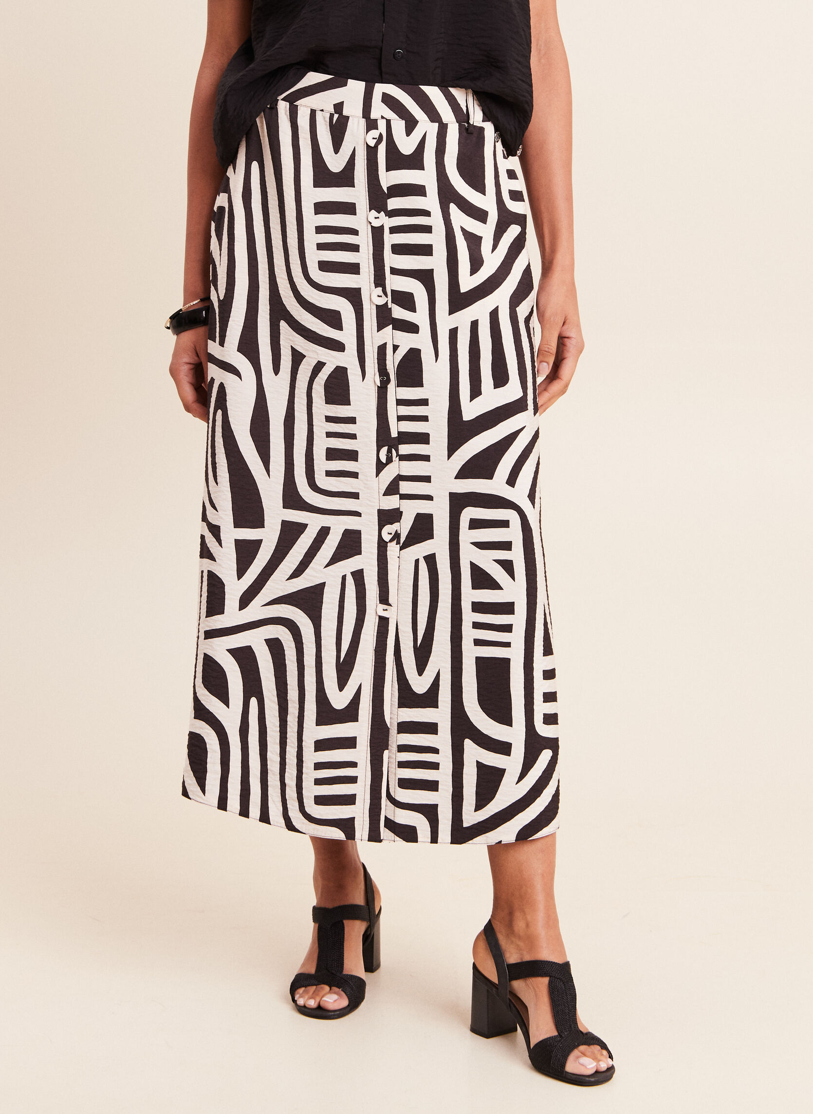 Jupes mi-longues JEREVERFLOU femme noir Bréal Jupes mi-longues JEREVERFLOU femme noir Noir