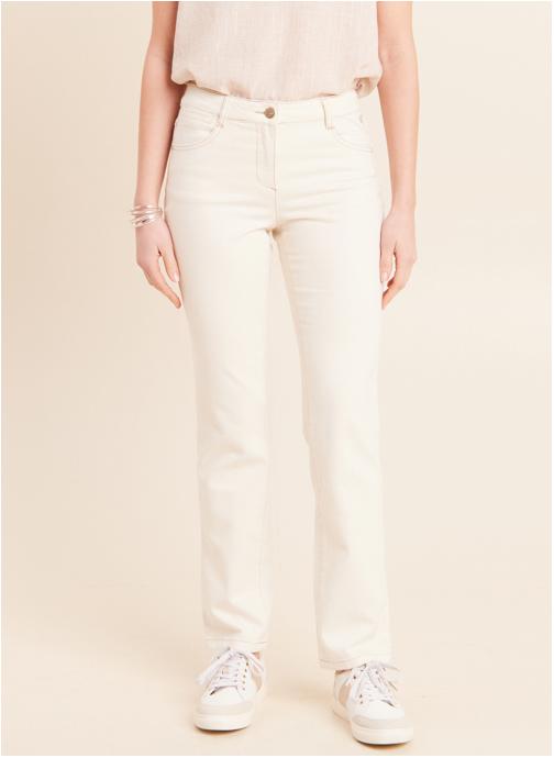 Bréal Jeans droit PESHINOU femme blanc