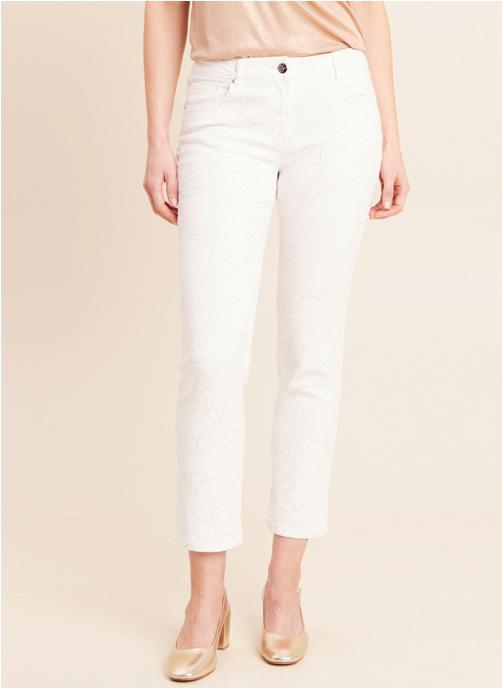 Bréal Jeans droit PECORNELI femme blanc