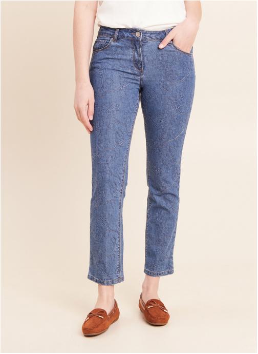Bréal Jeans droit PECORNELI femme bleu