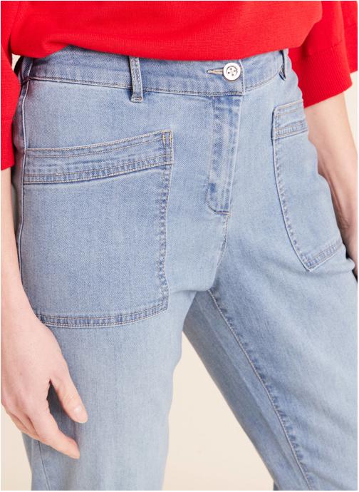 Bréal Jeans droit PEBATLONGO femme bleu
