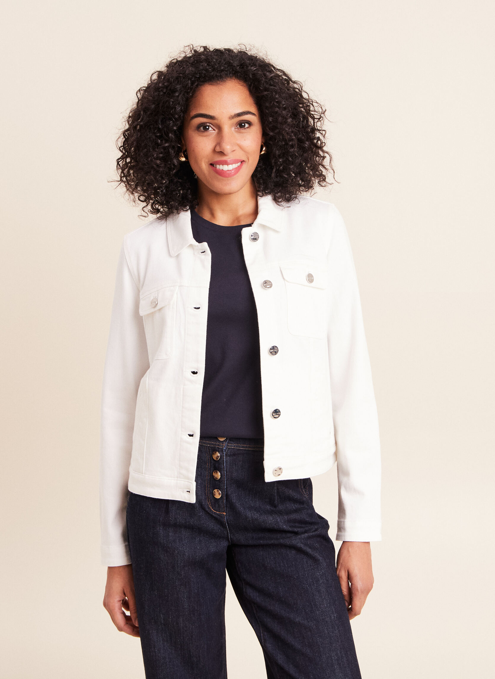 Vestes en jean VENADIMUNIE femme blanc Bréal Vestes en jean VENADIMUNIE femme blanc Blanc