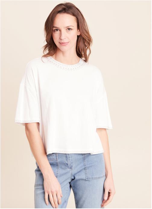 Bréal Tee-shirts TIBOXSTUDS femme blanc