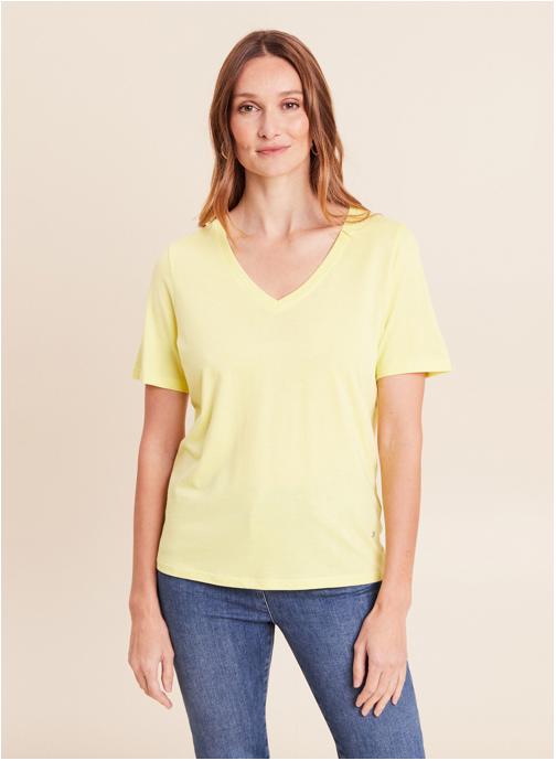 Bréal Tee-shirts TIBRICOEURF femme jaune