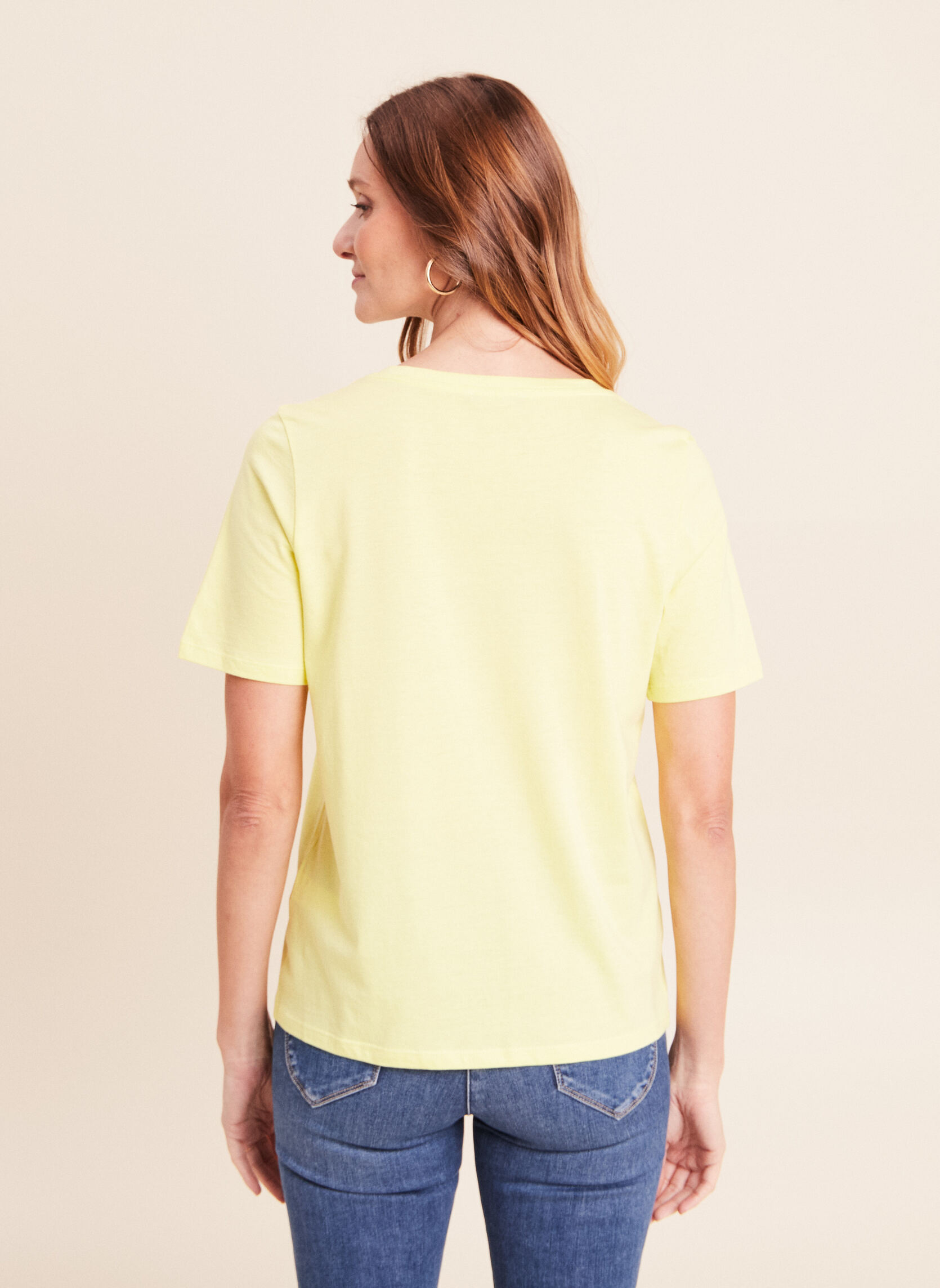 Tee-shirts TIBRICOEURF femme jaune Bréal Tee-shirts TIBRICOEURF femme jaune Jaune