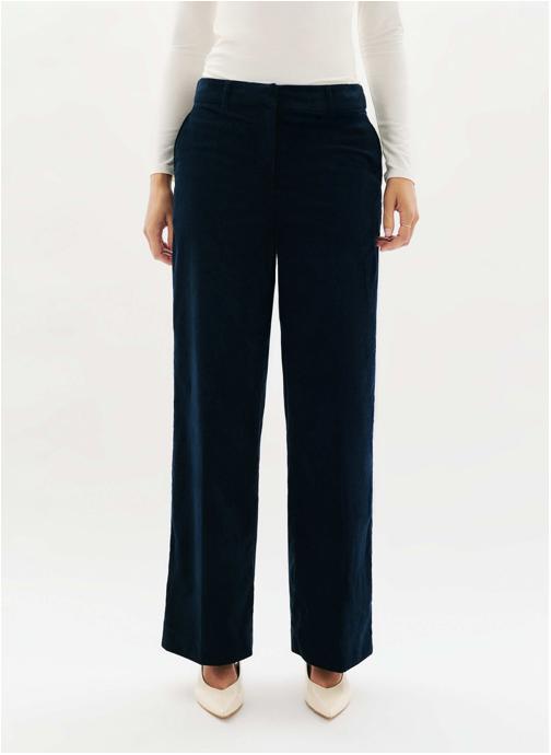 Caroll Pantalons droit 252P-PESUVIOVELOURS femme bleu