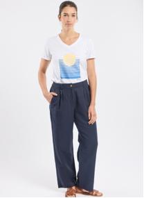 Pantalons droit Pantalon Leyan navy femme bleu