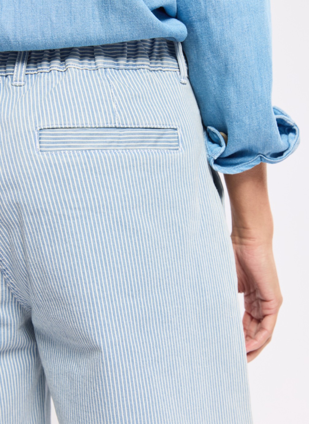 Bermudas Bermuda 75963 fines rayures denim/blanc femme bleu Armor Lux Bermudas Bermuda 75963 fines rayures denim/blanc femme bleu Bleu denim