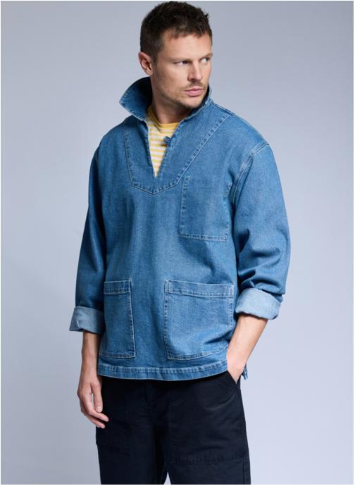 Armor Lux Vestes Vareuse 75872 denim moyen homme bleu