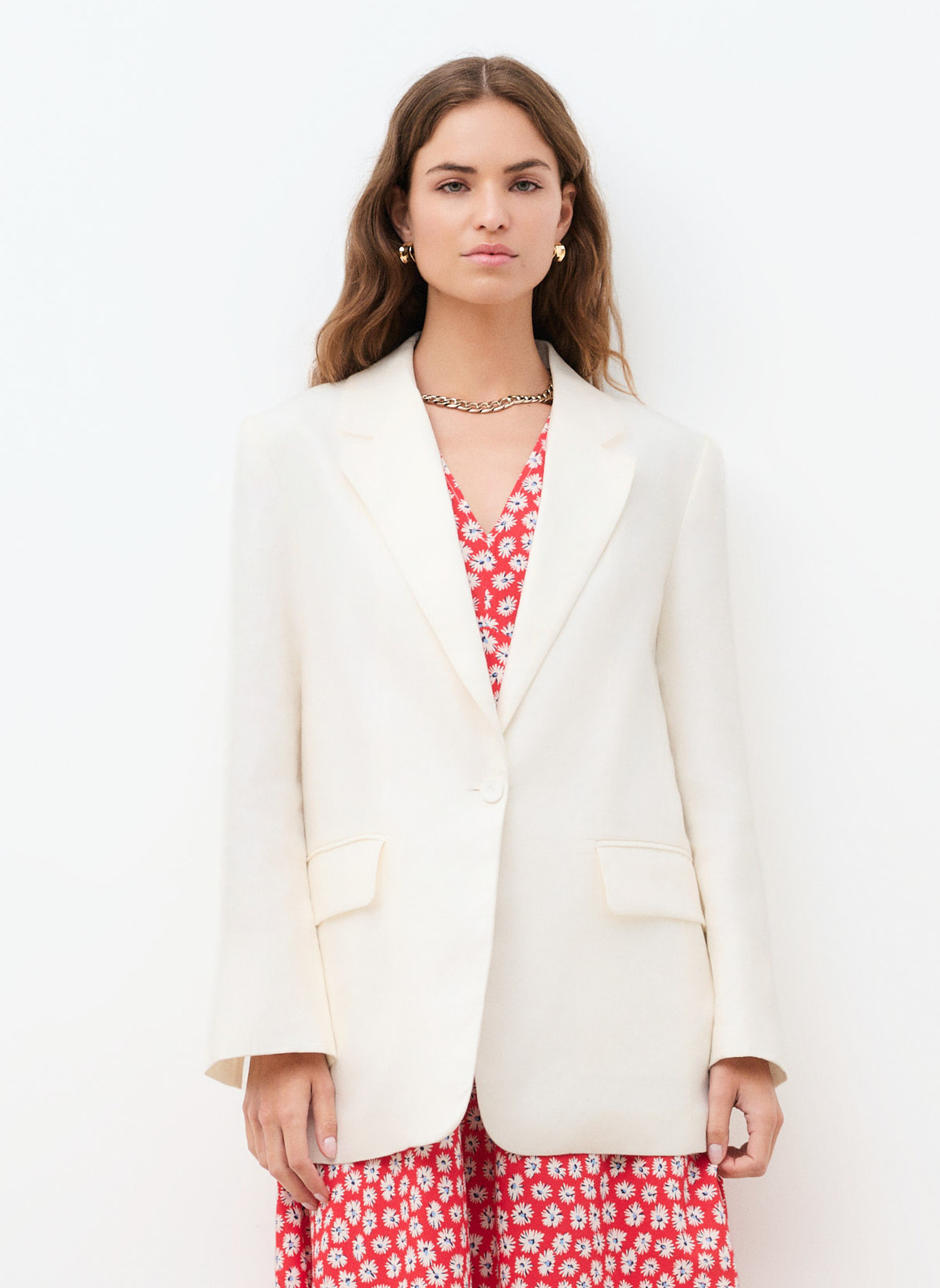 Vestes 261V-VESUVE1 femme blanc Caroll Vestes 261V-VESUVE1 femme blanc Blanc