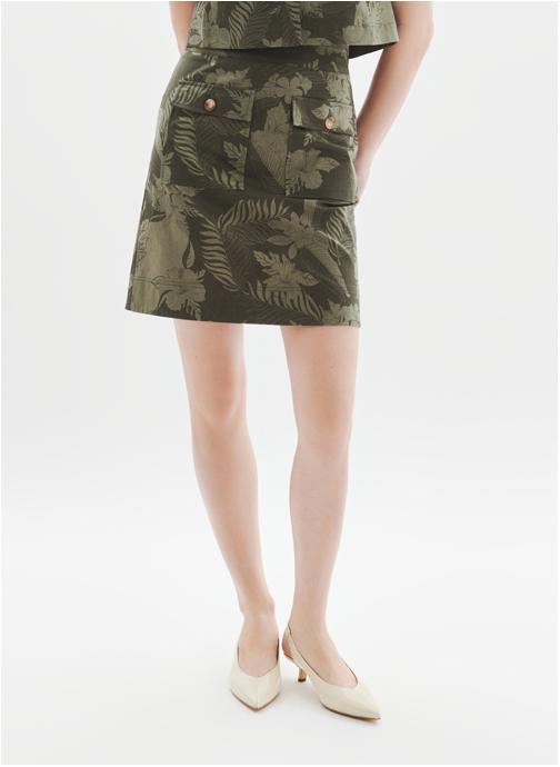 Caroll Jupes mi-longues 252J-JANE femme vert