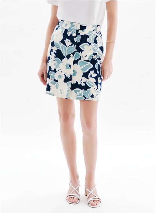 Caroll Jupes mi-longues 251J-JOKAN femme bleu