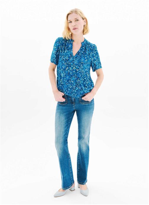 Caroll Blouses 252C-CHIMEN femme bleu