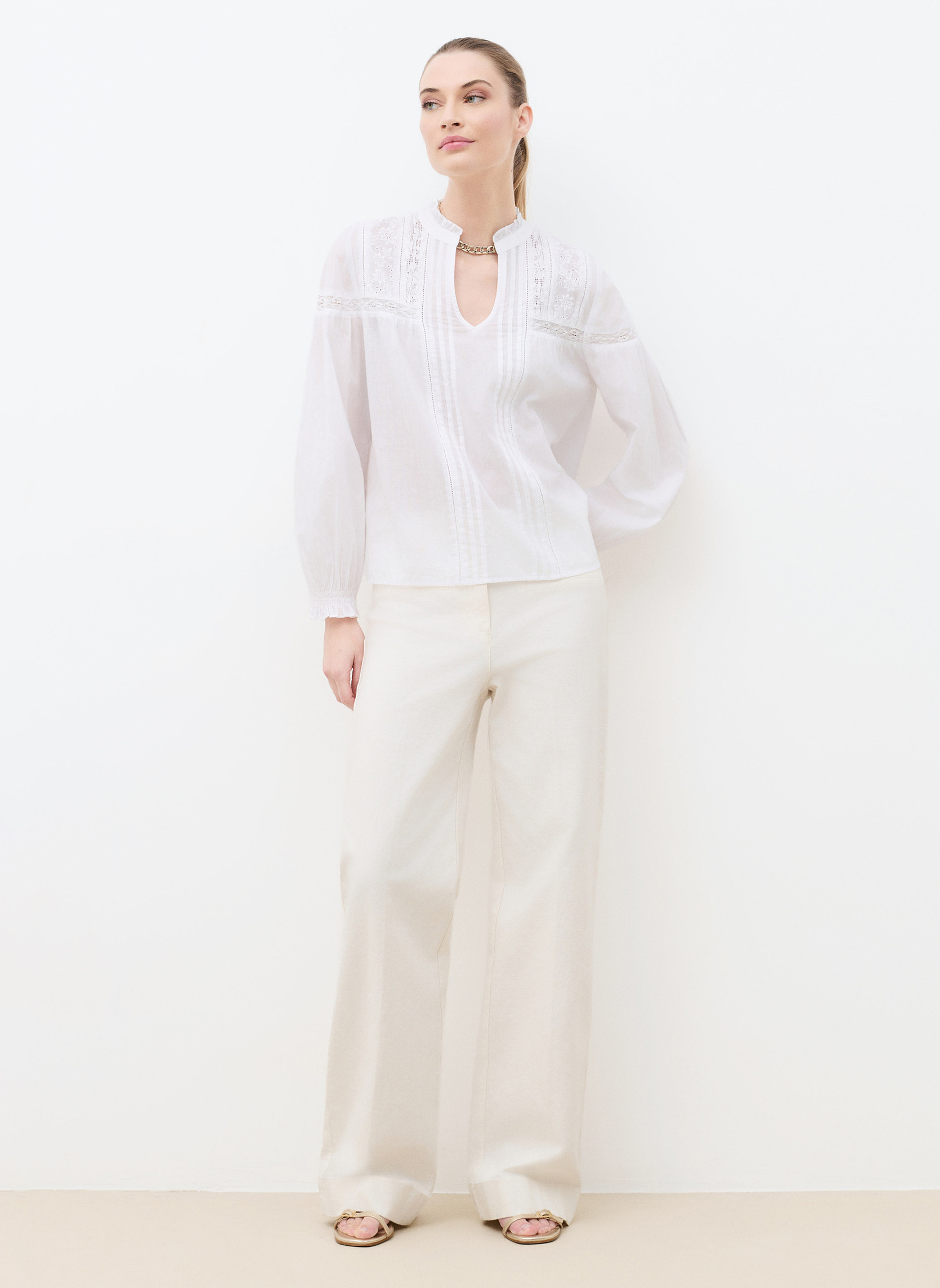 Blouses 261C-CREME femme blanc Caroll Blouses 261C-CREME femme blanc Blanc