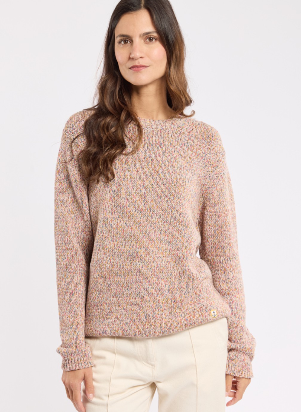 Pulls Pull Heritage fil multicol granit femme beige Armor Lux Pulls Pull Heritage fil multicol granit femme beige Beige