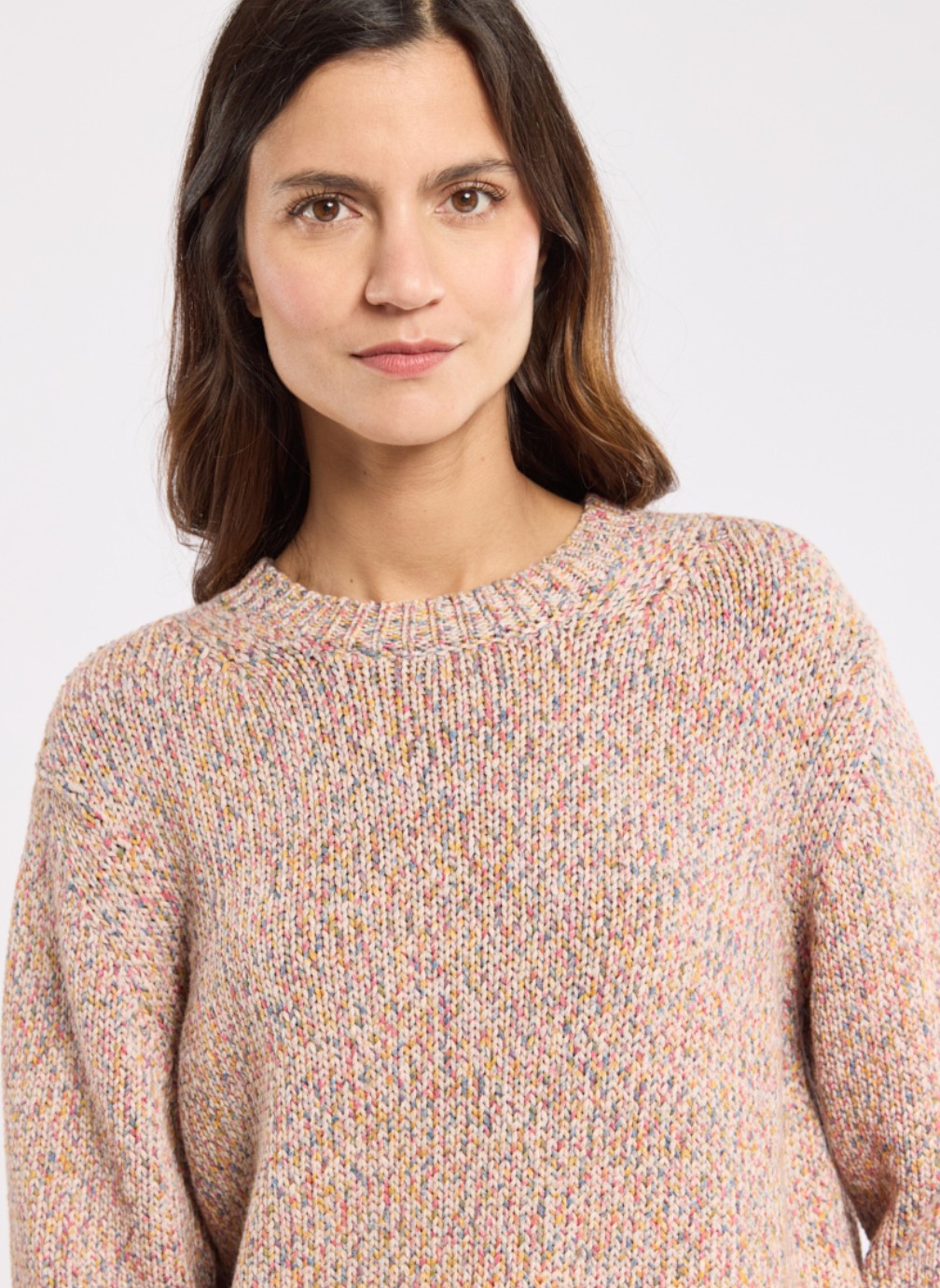 Pulls Pull Heritage fil multicol granit femme beige Armor Lux Pulls Pull Heritage fil multicol granit femme beige Beige