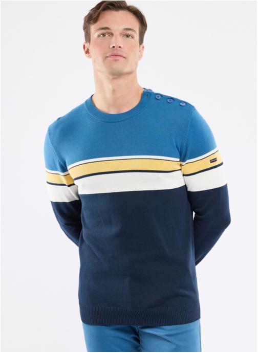 Armor Lux Pulls Pull 74826 marine deep/dark blue/milk homme bleu